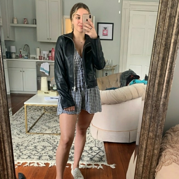 Checkered Black & White Romper - Picture 11 of 11